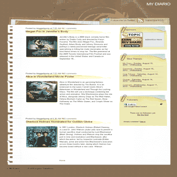 My Diario Blogger Template