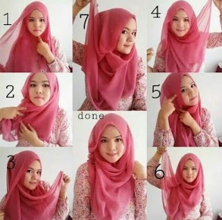 cara memakai hijab terbaru simpel