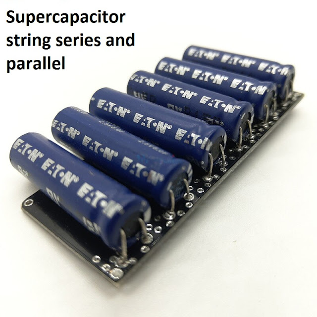 Super cap in series and parallel strings