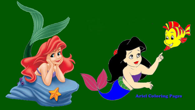 Disney Princess Ariel Coloring Pages Free  Coloring Game Song Nursery  Rhyme For Kids