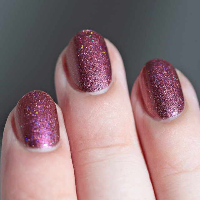 Sally Hansen Insta-Dri Matte 015 Burnished Wine with top coat