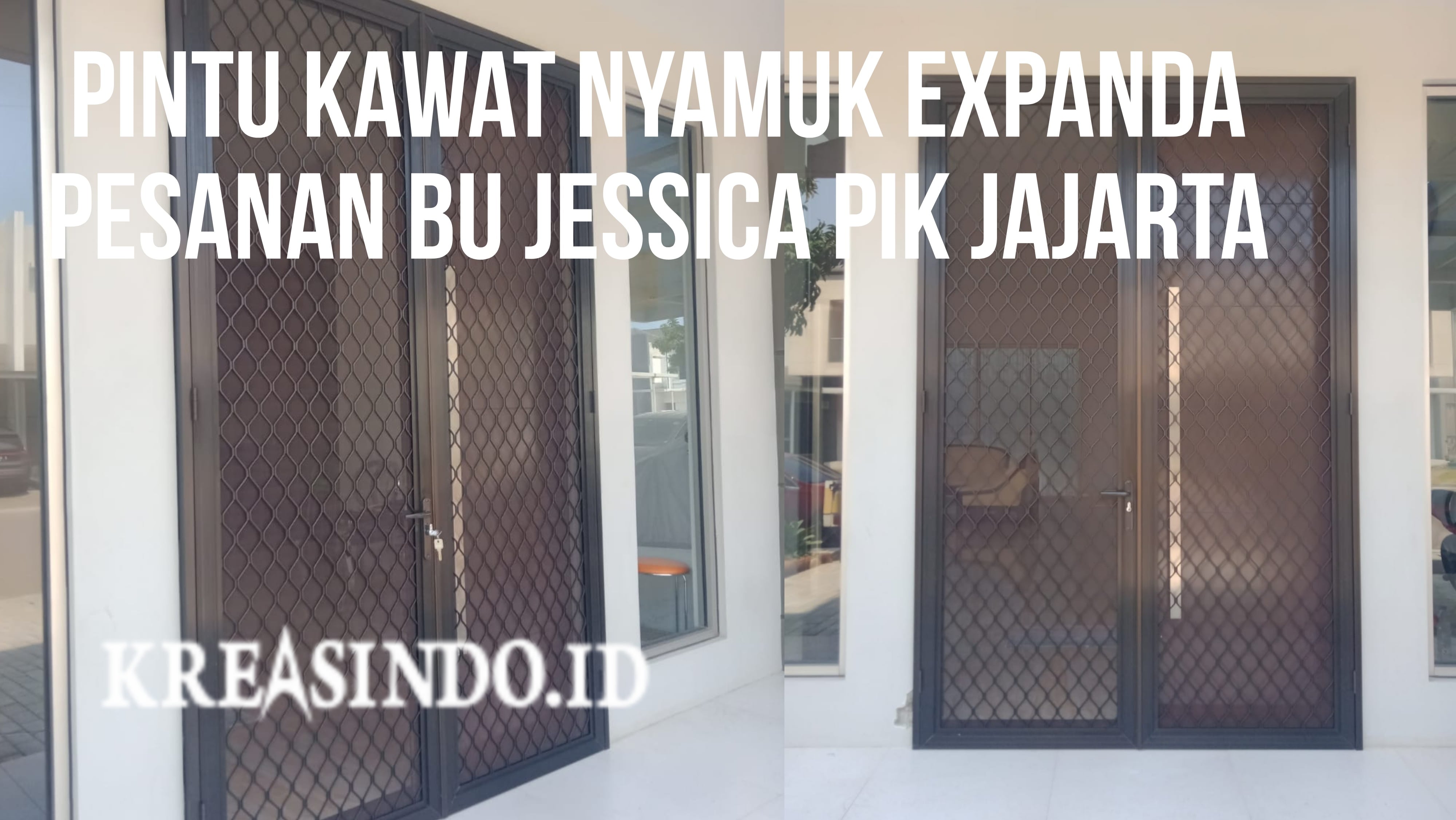 Pintu Kawat Nyamuk Expanda Aluminium pesanan Bu Jessica di PIK Jakarta