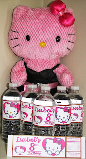 Utopia Party Decor: *** Hello Kitty Water Bottle Labels