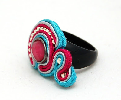 sutasz pierścionek  soutache ring 1