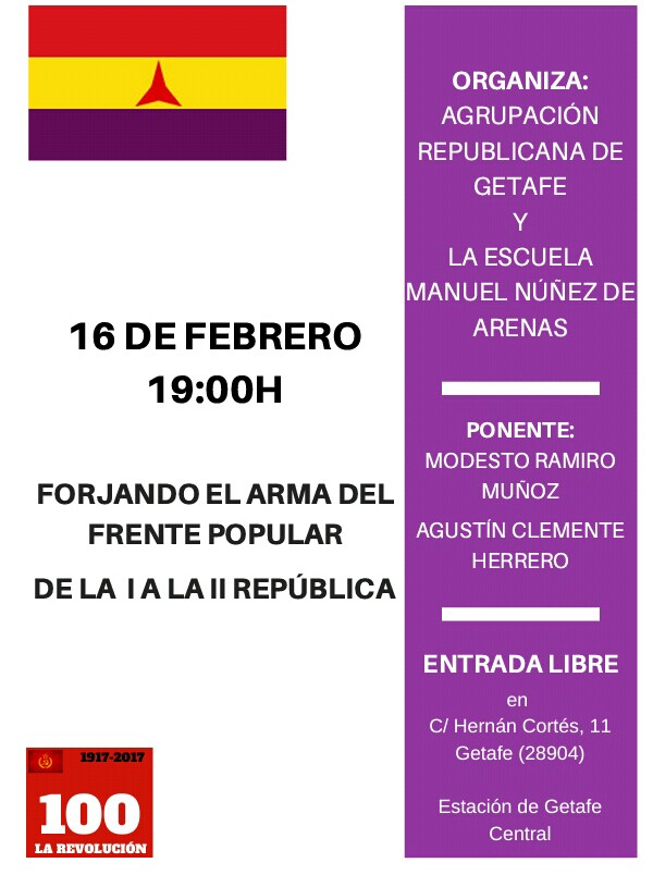 Forjando El Arma Del Frente Popular Jue 16 Feb Agora Getafe