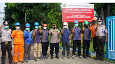 Kapolsek Tambaksari Menjalin Silaturrahmi dengan Jajaran Gardu Induk 150KV Kenjeran Surabaya.