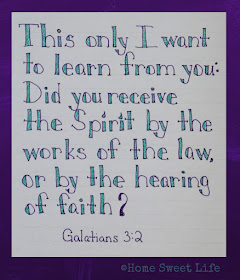 Scripture Writing, Galatians 3:2