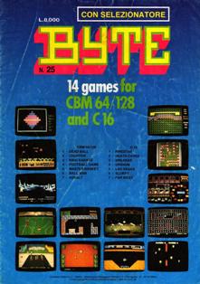Byte Games. Mensile di videogiochi 25 - Novembre 1988 | PDF HQ | Mensile | Computer | Programmazione | Commodore | Videogiochi
Numero volumi : 35
Byte Games è una rivista/raccolta di giochi su cassetta per C64/128.