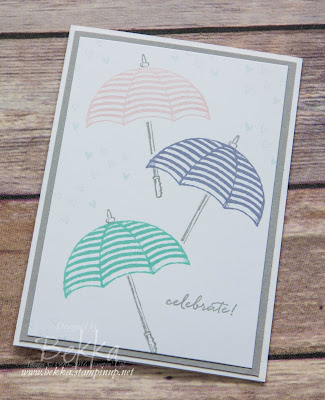 Make In A Moment - Shower of Hearts Celebration Card made using Stampin' Up! UK supplies which you can get here