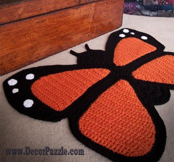  butterfly bathroom rug sets and bathmats 2015 - black and orange bathroom rugs 
