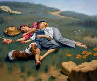 sorprendente-realismo-pinturas-escenas-con-mujeres-y-niños mujeres-niños-pinturas-arte-realista