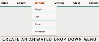 How to Create an Animated CSS3 Drop Down Menu in Blogger