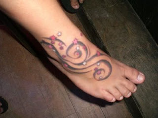 Foot gemini tattoo stars