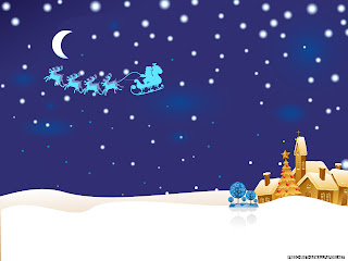 Free Download Christmas Night Idyll Wallpaper