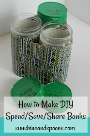 How to Make DIY Spend Save Share Banks