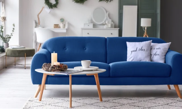 Blue Sofa Living Room