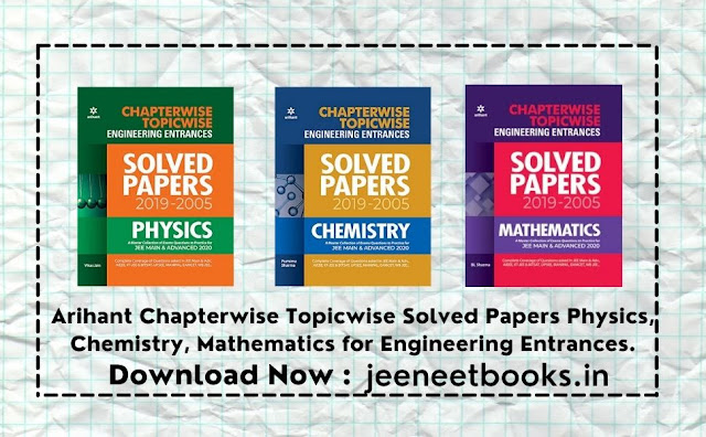 [PDF] Download Arihant Chapterwise Topicwise Solved Papers Physics, Chemistry, Mathematics for Engineering Entrances Free