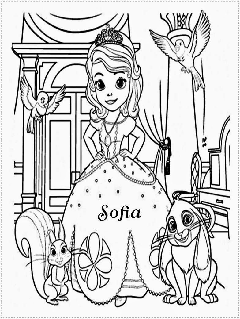 Mewarnai Gambar Putri Sofia Mewarnai Gambar