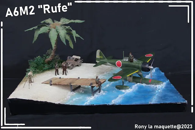 Diorama du A6M2-N Rufe de Tamiya au 1/48.