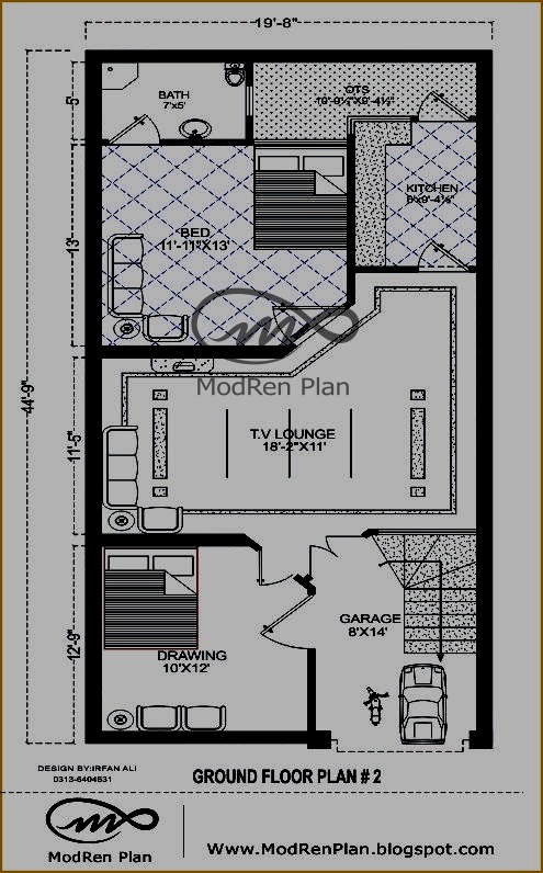 Amazing Concept 3 Marla House Map 15X45