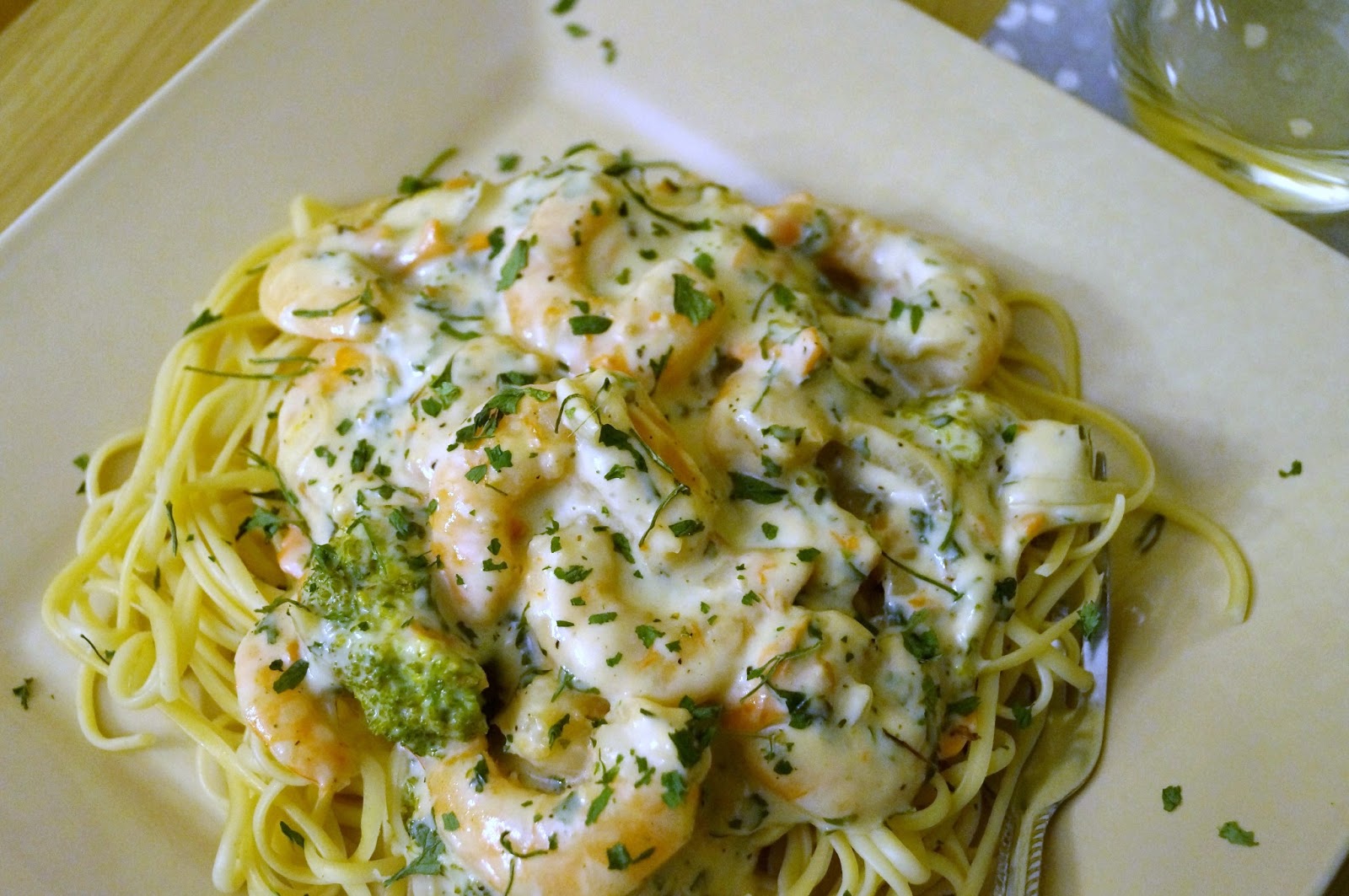 Don't Disturb This Groove: Shrimp And Broccoli Alfredo
