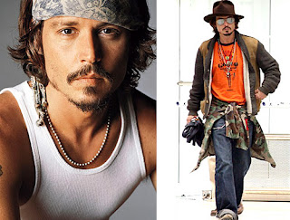 Johnny Depp Hairstyles In Various Fashion Styles - Celebrity Men Hairstyle ideas