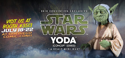 San Diego Comic-Con 2018 Exclusive Star Wars Yoda Ralph McQuarrie Concept Art Mini Bust by Gentle Giant