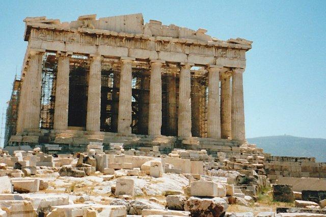 El Partenon en la Acropolis de Atenas