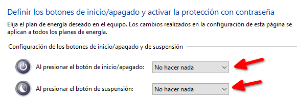 Windows: Desactivar botón suspender teclado (GPO)