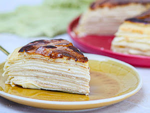 Crêpes brûlées à la vanille : un gâteau de crêpes façon crème brûlée !
