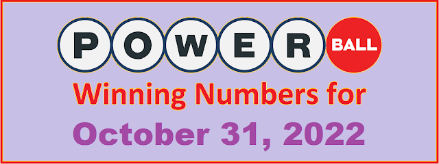 PowerBall Winning Numbers for Monday, October 31, 2022