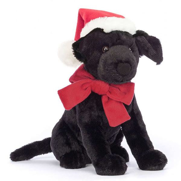 Jellycat Winter Warmer Pippa Black Labrador soft toy