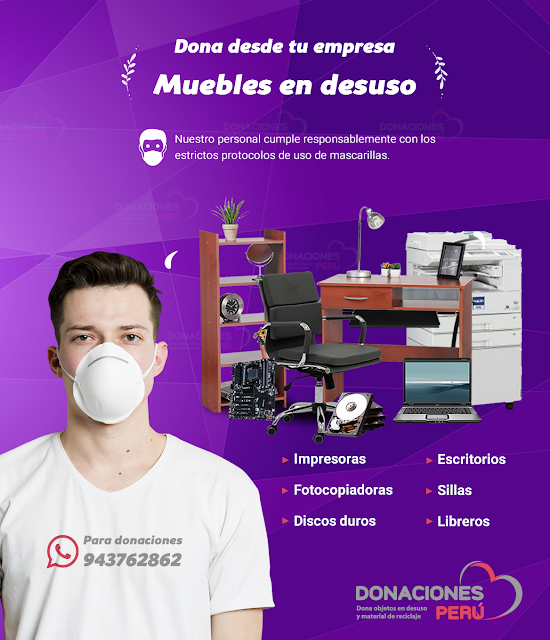 Dona desde tu empresa muebles  de oficina