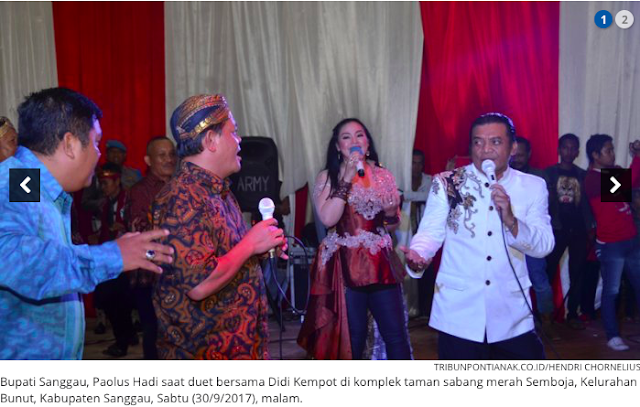 Didi Kempot Puji Bupati Paolus Hadi dan Masyarakat Sanggau 