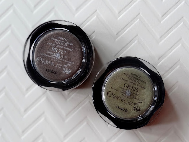 Shiseido Shimmering Cream Eye Color in GR125 and BR727 