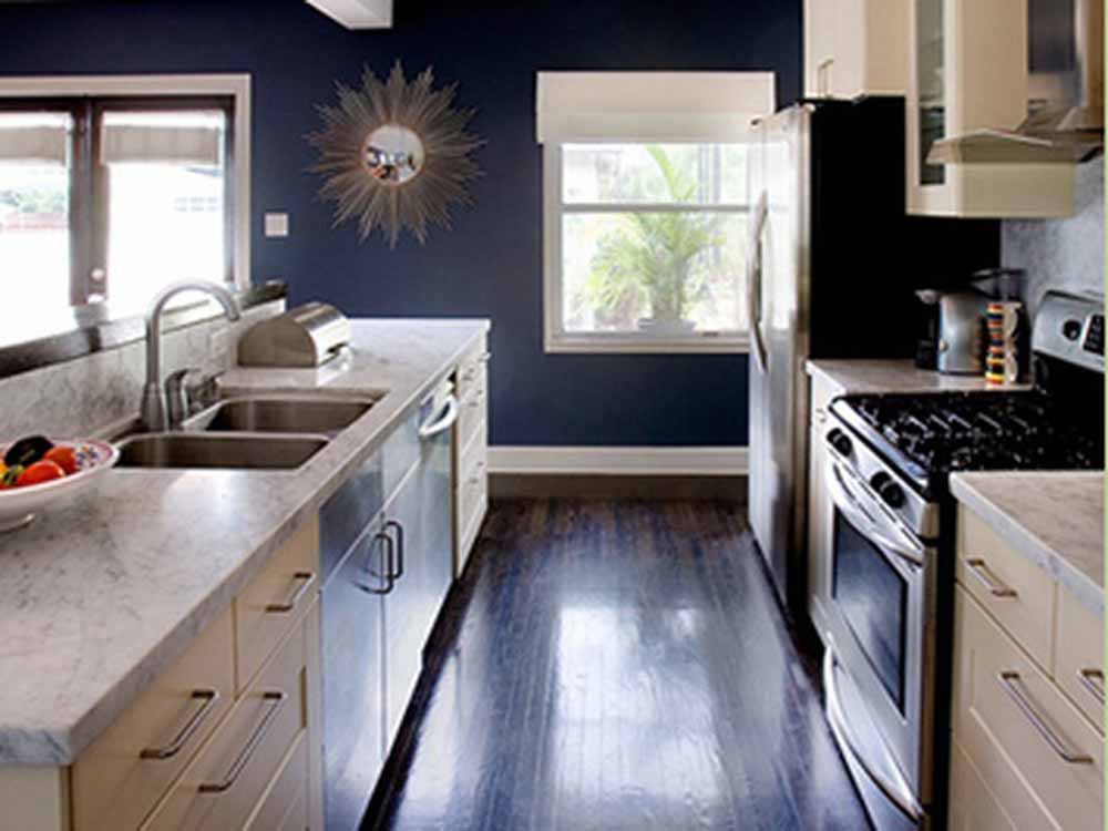 Furniture Decoration Ideas  Kitchen  Cabinets Blue Paint  