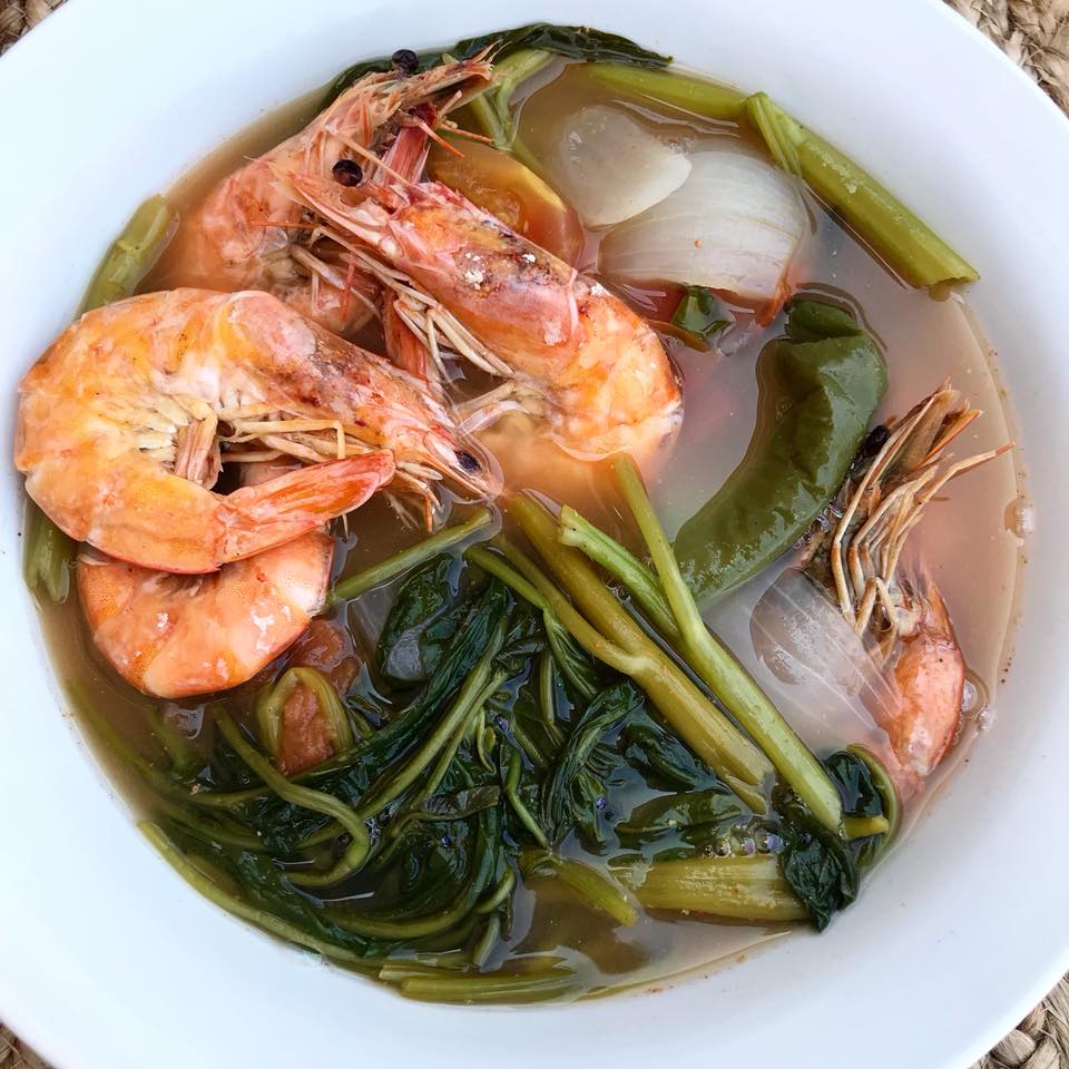 Sinigang Na Hipon Sa Kangkong