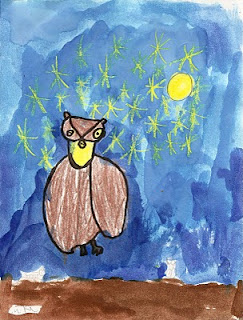 Owl made in Kindergarten