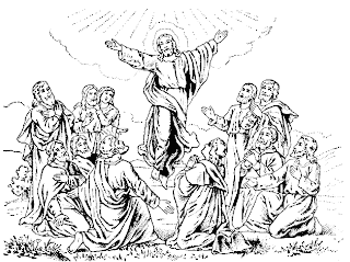 Jesus ascension to heaven Coloring page for kids