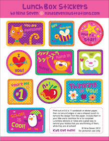 free printable lunch box stickers
