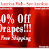 40% OFF Drapes + Free Shipping