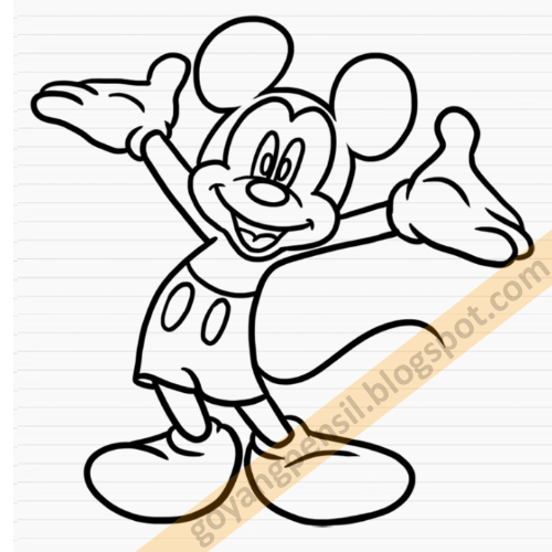 Cara Menggambar Kartun - Mickey Mouse - Goyang Pensil