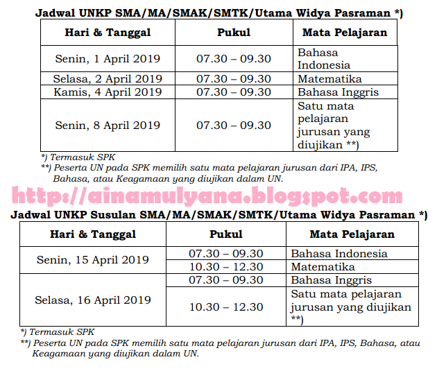 Pemerintah telah merilis aktivitas Jadwal UNBK dan UNKP Sekolah Menengah Pertama Sekolah Menengan Atas Sekolah Menengah kejuruan Sederajat Tahun  JADWAL UNBK DAN UNKP Sekolah Menengah Pertama Sekolah Menengan Atas Sekolah Menengah kejuruan TAHUN 2019 (JADWAL UN Sekolah Menengah Pertama Sekolah Menengan Atas Sekolah Menengah kejuruan TAHUN 2019)