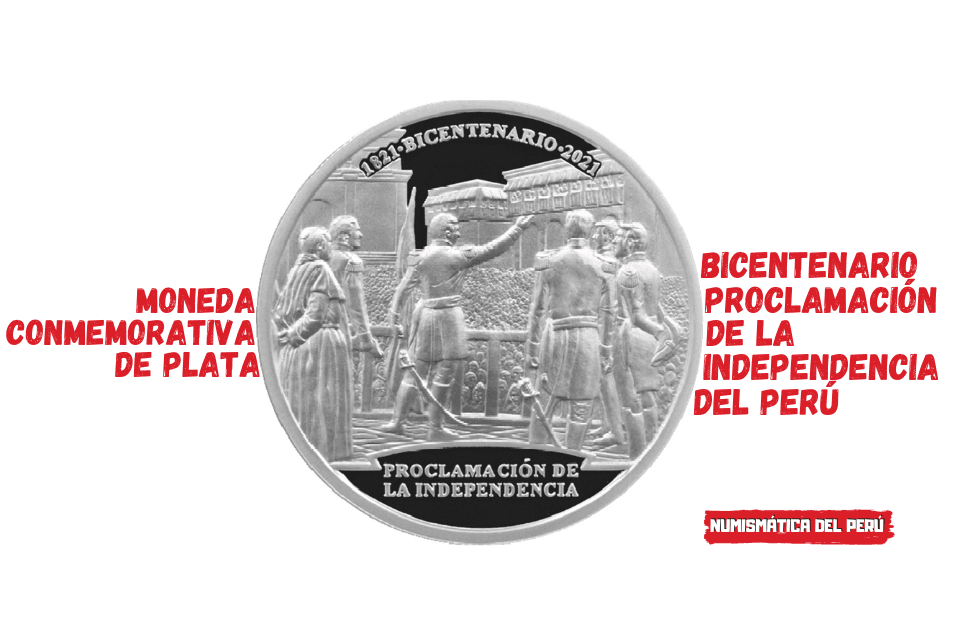 moneda de plata bicentenario proclamacion de la independencia del peru