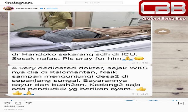 Dokter Handoko Gunawan yang Viral Kini Tengah Sakit, Dirawat di RS Persahabatan