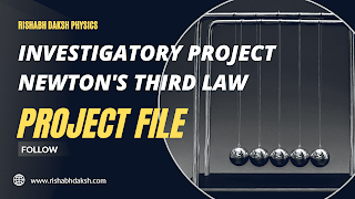 Investigatory Project Physics Newton's Third Law of motion Class 11 | To study the Newtons Third Law of Motion using two spring balances.