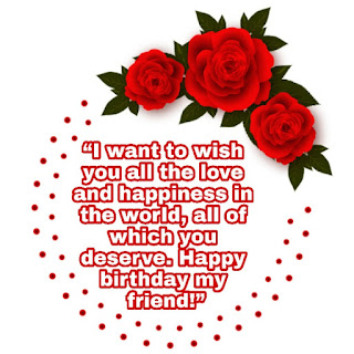 Happy Birthday Wishes with Red Roses