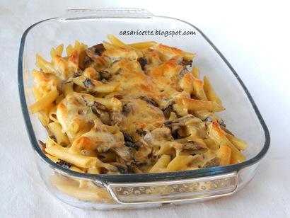 cdr Pasta al forno con funghi, radicchio e scamorza affumicata intera