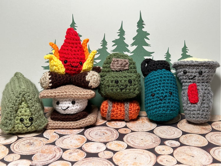 5 Little Monsters: Crochet Backpack Buddies- Bear and Koala