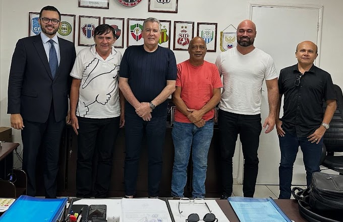    Presidente da Liga Esportiva de Açailândia Demir Guimarães reúne-se com presidente da Federação Maranhense de Futebol